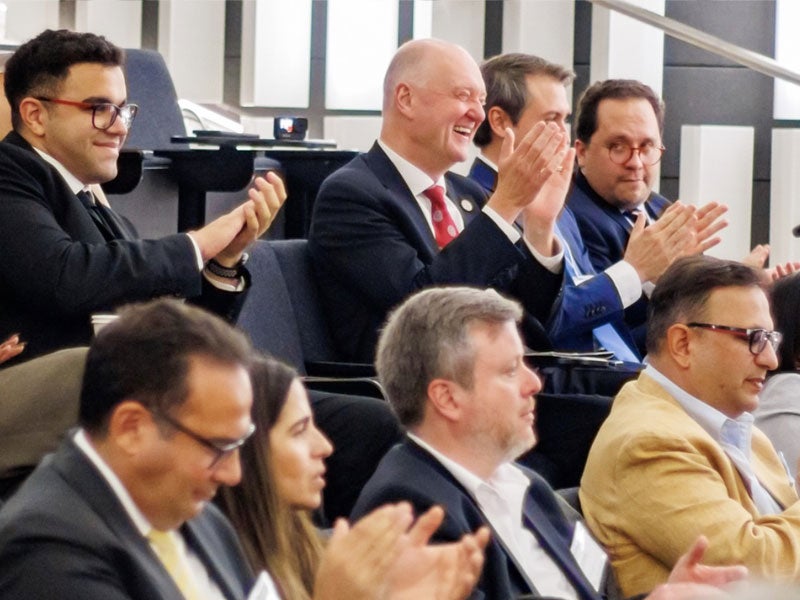 EMI conference audience clapping