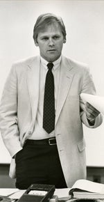 Professor Stephen Mutkoski teaching in front of a classroom