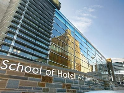 Photo of the School of Hotel Administration's Statler Hall at Cornell University