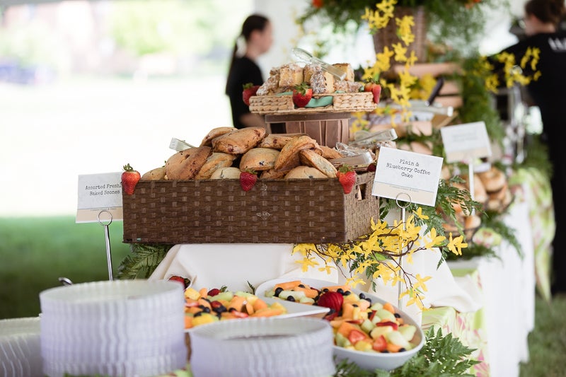 Photo of a buffet of food