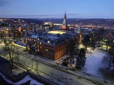 Sage Hall on Cornell University’s campus in Ithaca, NY