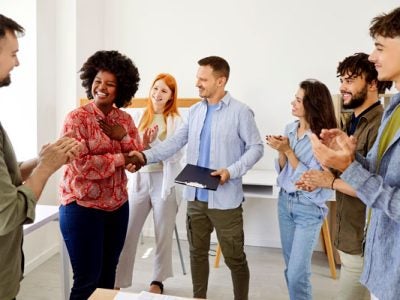 Group of people in an office