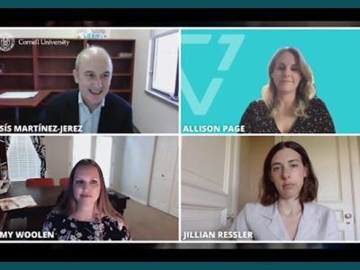 Allison Page, Jillian Ressler, and Amy Woolen joined Professor Asís Martínez-Jerez to discuss the challenges and potential of digital marketing for restaurants.