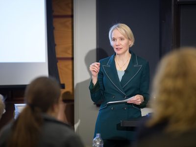 Katherine Gehl speaking