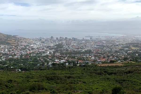 Cape Town homes and water from above