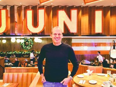 Image of Alan Rosen at his New York City restaurant.