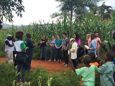 Cornell students in Kenya; photo provided by Ed Mabaya