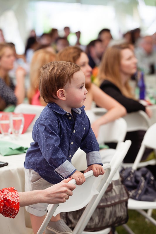 Photo of a child watching the presentation