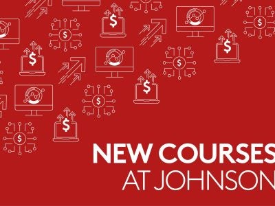 graphic on red background depicting computer monitors, dollar signs, and connectivity symbols