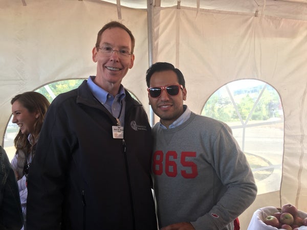 Me and Dean Nelson at the Homecoming tailgate