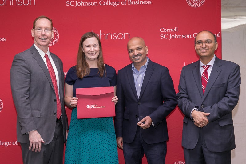 Casey with her award