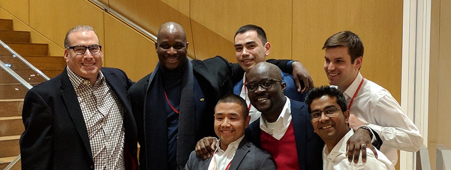 Photo of Ralph Patrone, his team, and Steven Gal