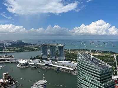 aerial view of Singapore.