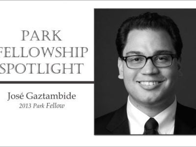 José Gaztambide, MBA '13, Park Fellow