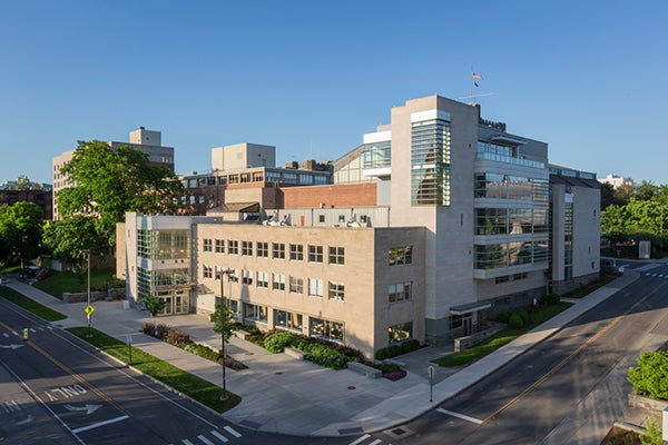 Photo of the exterior of Statler Hall