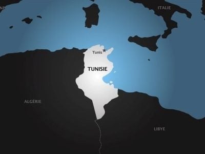 Map showing Tunisia’s location