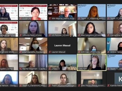 Zoom image of competitors at WIN conference