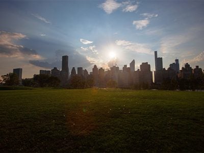New York City skyline at dawn