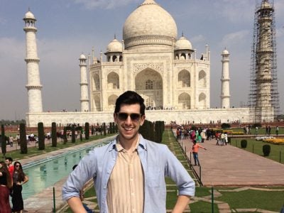 Caleb Heyman at the Taj Mahal