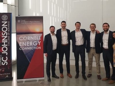 Students from the Cornell Energy Club pose for a photo