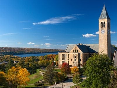 Photo of Cornell University campus from above