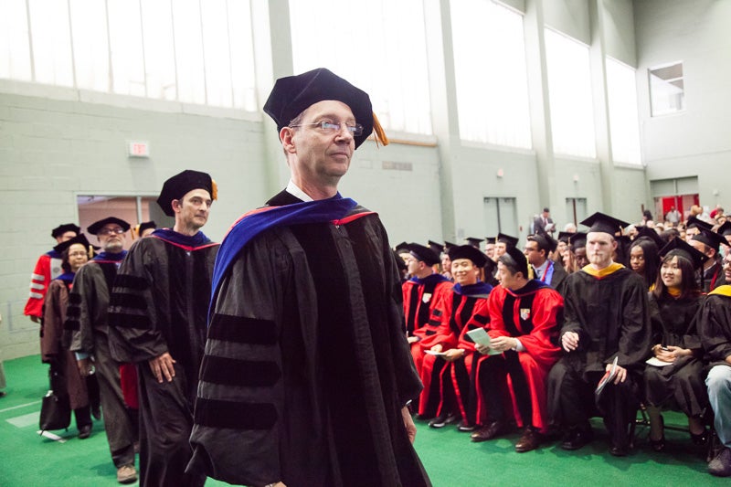 Photo of faculty entering