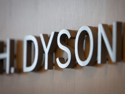 Dyson name on wall