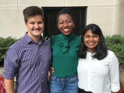 Cornell Dyson students interview with Imbolo Mbue