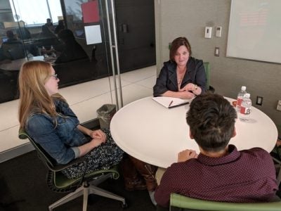 Ellen Yui and students discuss entrepreneurship