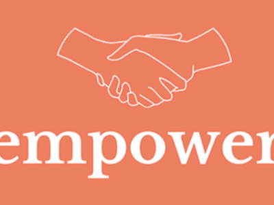 Empower initiative logo, two hands shaking