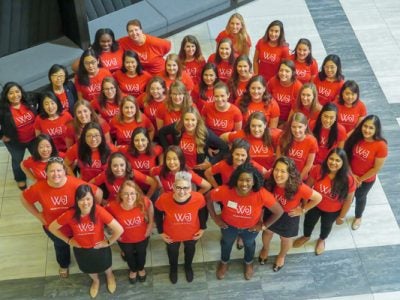 Photo of the group of Cornell women attendees
