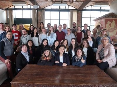 Students posing in group photo