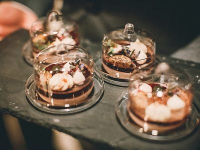 Photo of desserts on a tray