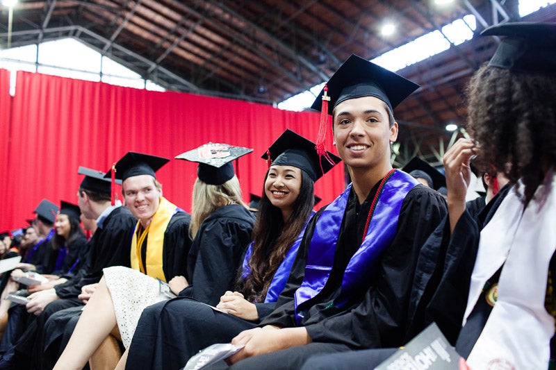 Photo of seated graduates