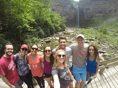 Photo of Johnson MBA students at Ithaca's gorges