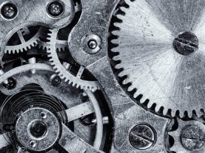 The gears of a watch