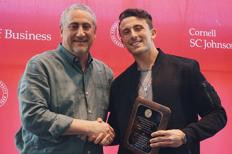 Photo of Neil and Frank shaking hands