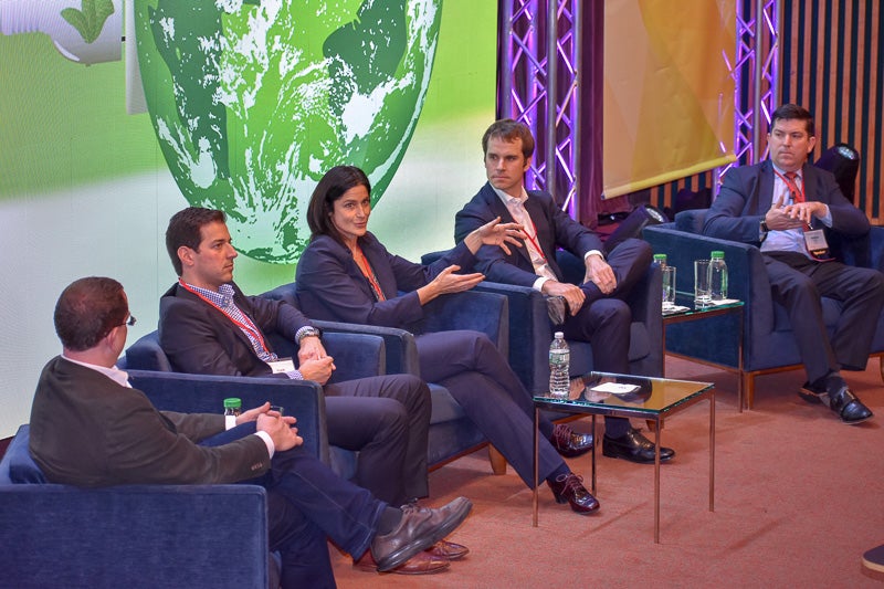 Panels on stage talking