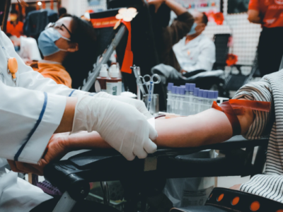 Donating blood or plasma