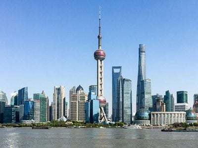 Shanghai waterfront skyline.