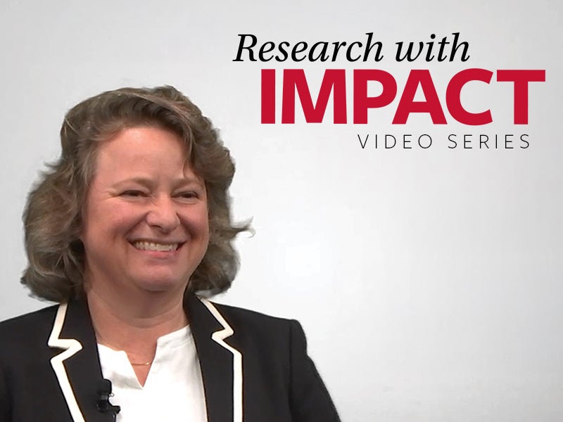 Thumbnail from Suzanne Shu's video introducing the Research with Impact video series.