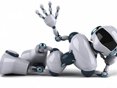 Photo of a robot waving
