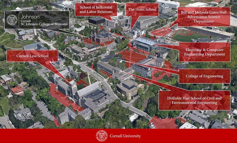 Photo of a map of Cornell