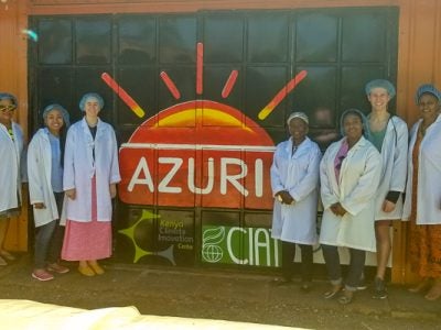 SMART group stands in front of the Azuri building