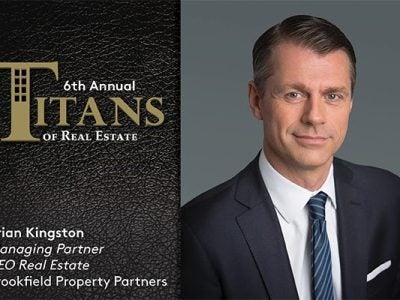 Titans logo with Brian Kingston, managing partner, CEO real estate, Brookfield Property Partners