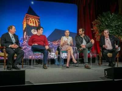Photo of the panelists on stage