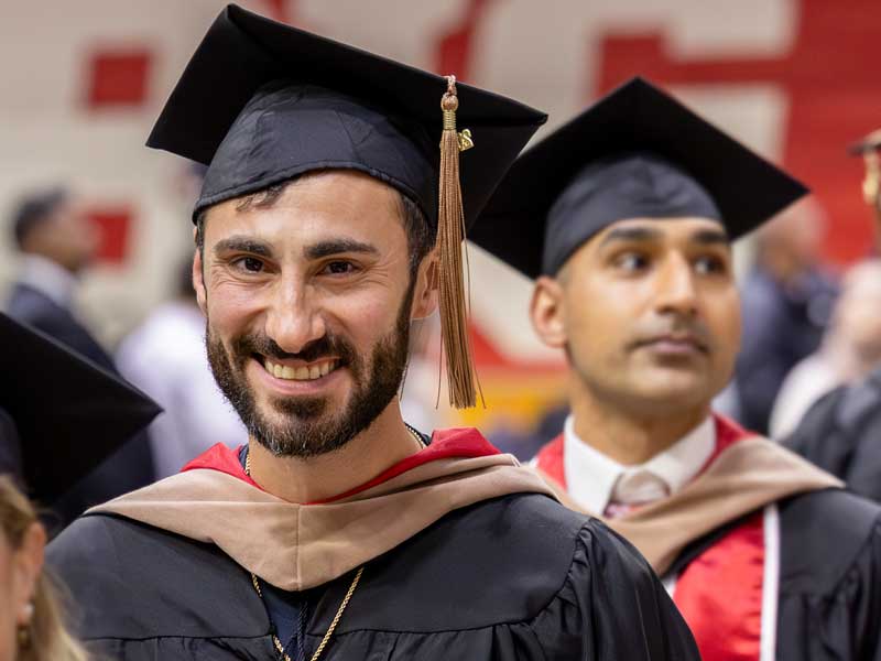 Graduate commencement moment