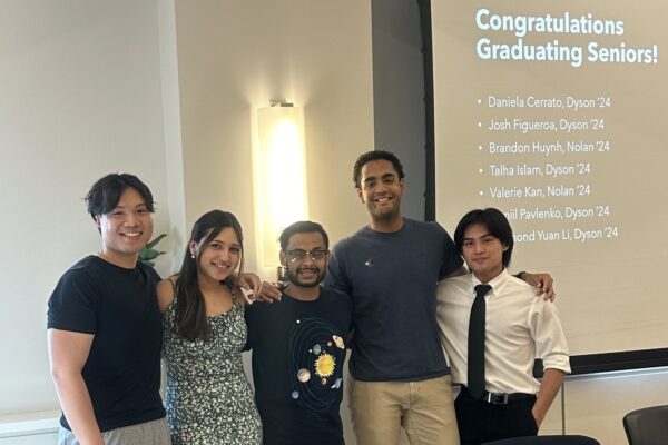 Accelerator Scholars graduating seniors standing together for a group photo.