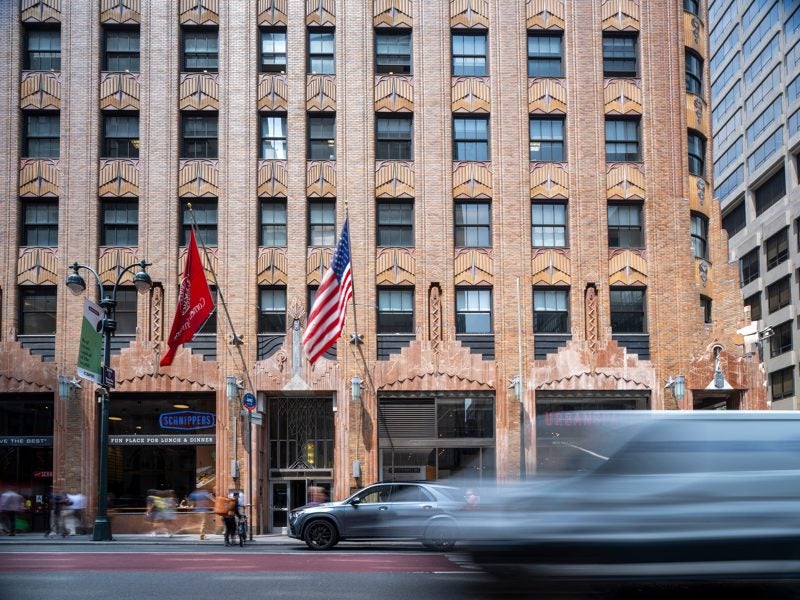 Outside of our building at 570 Lexington Avenue in Manhattan.