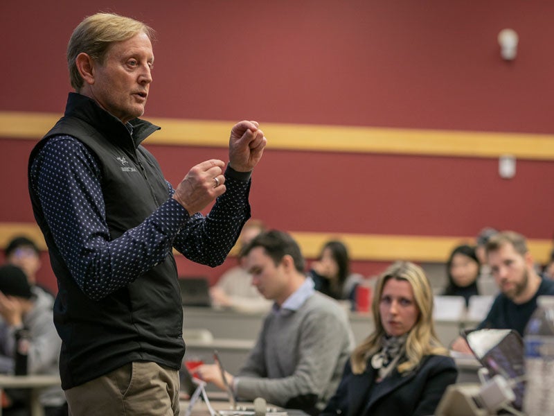 Bruce Tracey teaching in class